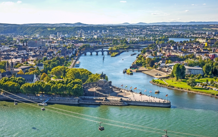 Koblenz, Blick auf das Deutsche Eck 